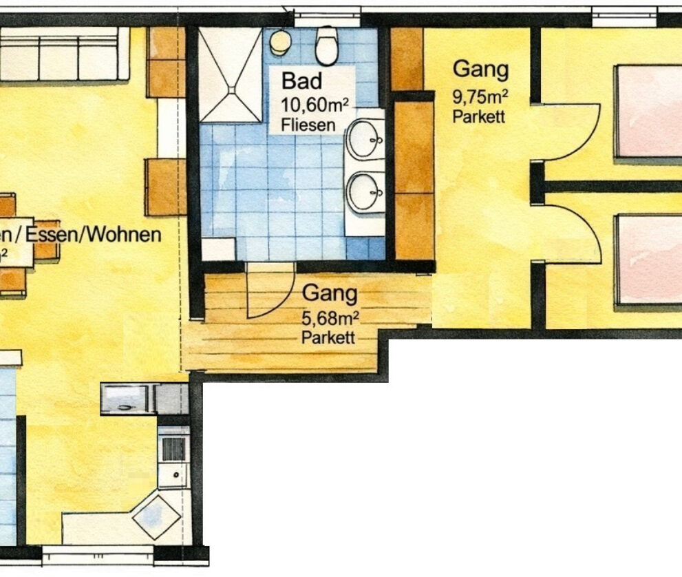 Grundrissplan Apartment Nova